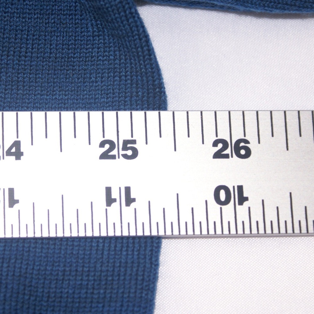 Brooks Brothers BrooksTech Merino V-Neck Sweater XXL Blue Washable Wool Italy - Picture 5 of 9